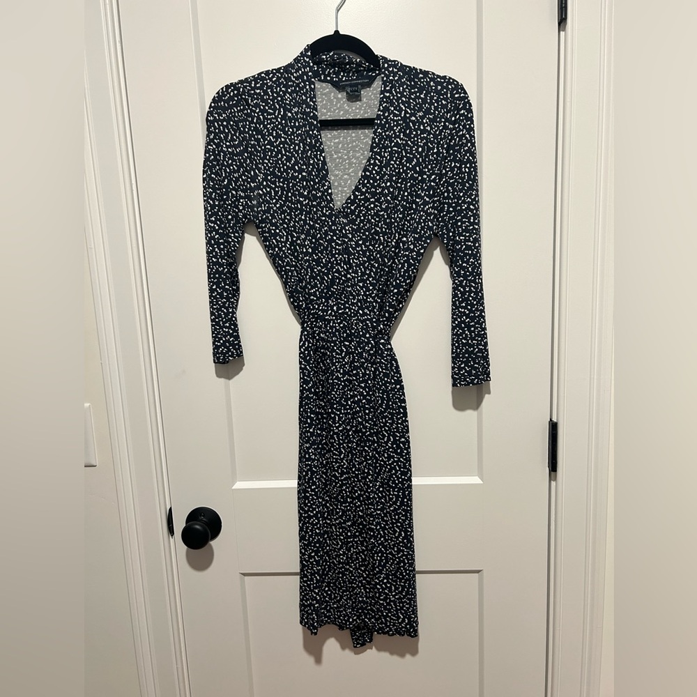 French Connection blue wrap dress